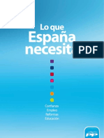 Programa electoral del PP - Lo que España NECESITA