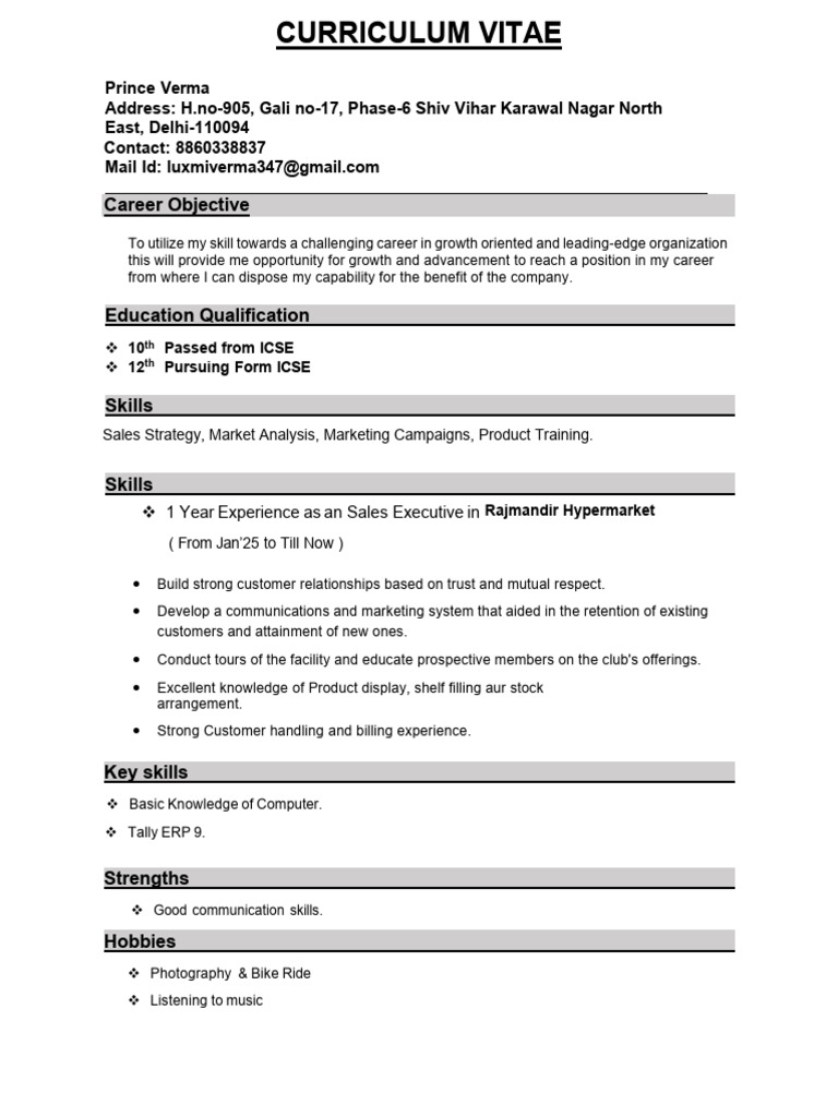 Prince CV | PDF