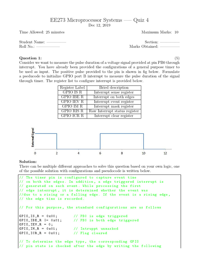 MPS Quiz4 Fall 2019 Solution | PDF | Computer Science | Computing