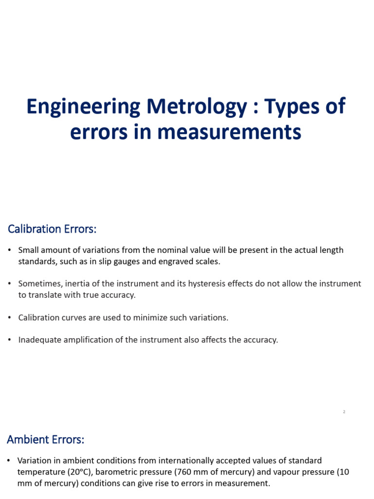 Types of Errors and Simple Measurements Tools 1 1 | PDF | Observational ...
