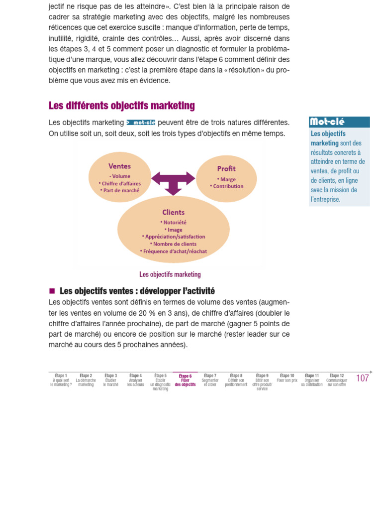 2 Objectifs Strategiques Fiche Lecture | PDF | Commercialisation | Marque