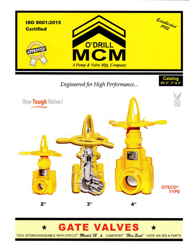 O'Drill MCM Oteco Gate Valve | PDF