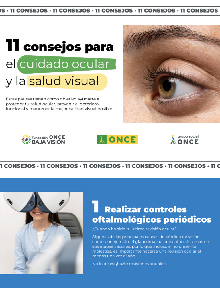 11 Consejos Para El Cuidado Ocular y La Salud Visual | PDF | Lentes | Ojo