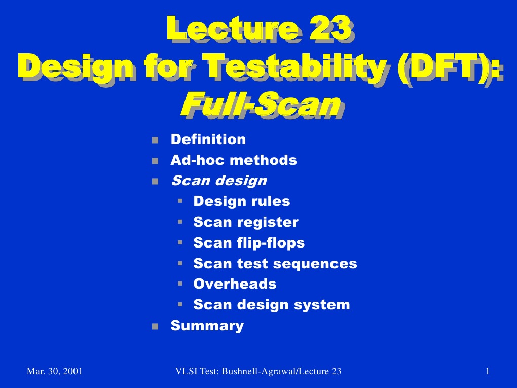 VLSI Design for Testability Overview | PDF | Computer Engineering ...
