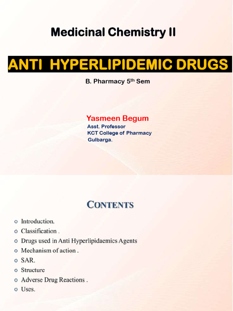 Anti Hyperlipidemic | PDF