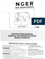 Sewing Machine Instrutions Singer