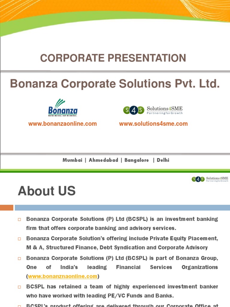 BCSPL Presentation PDF Due Diligence Venture Capital