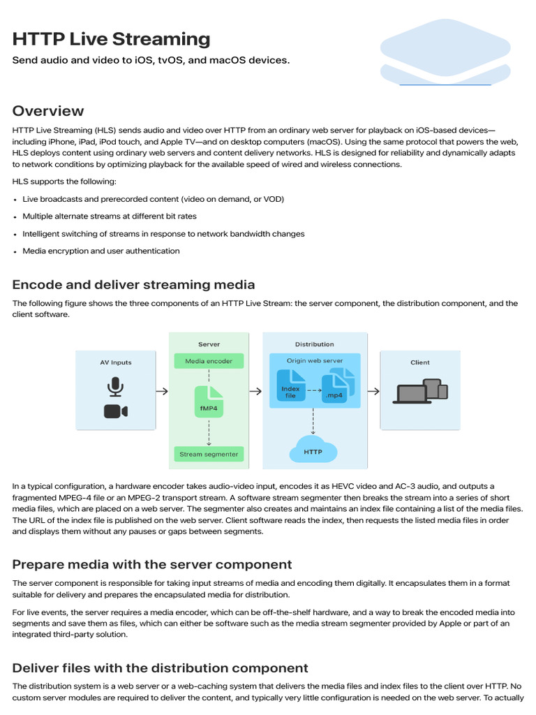 HTTP Live Streaming - Documentation | PDF | Networking | Internet & Web