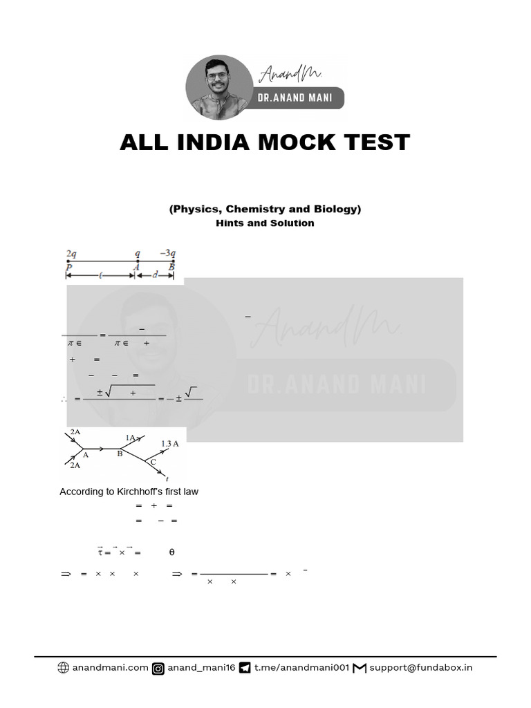 Mock Test - 5 (Solution) | PDF | Fertilisation | Pollen