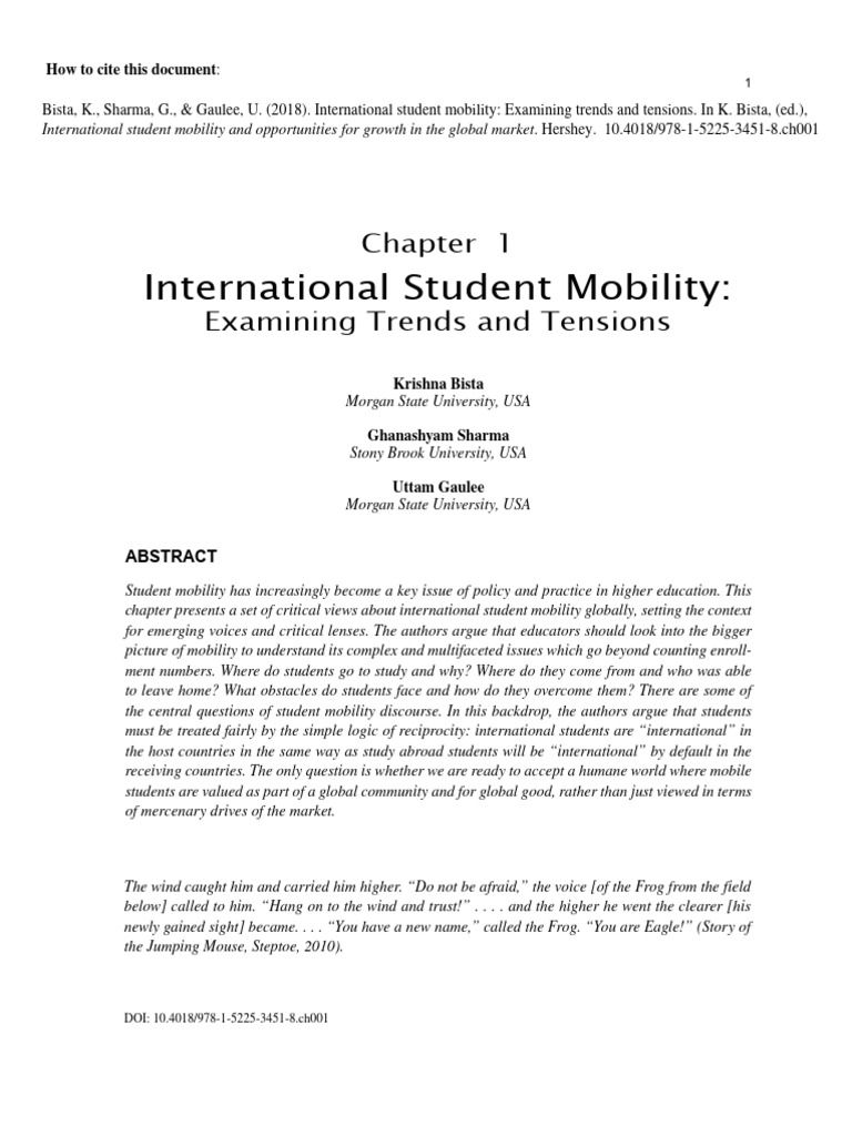 ERIC International Student Mobility | PDF | International Student