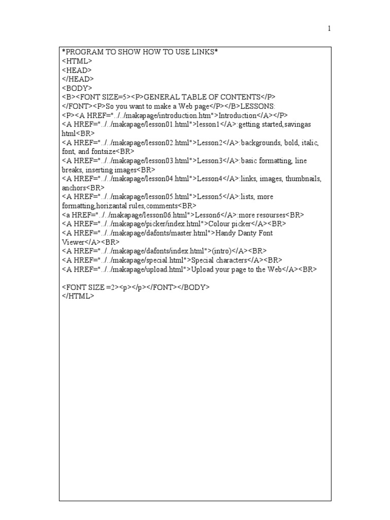 HTML Lab Record String Science) Computer Programming