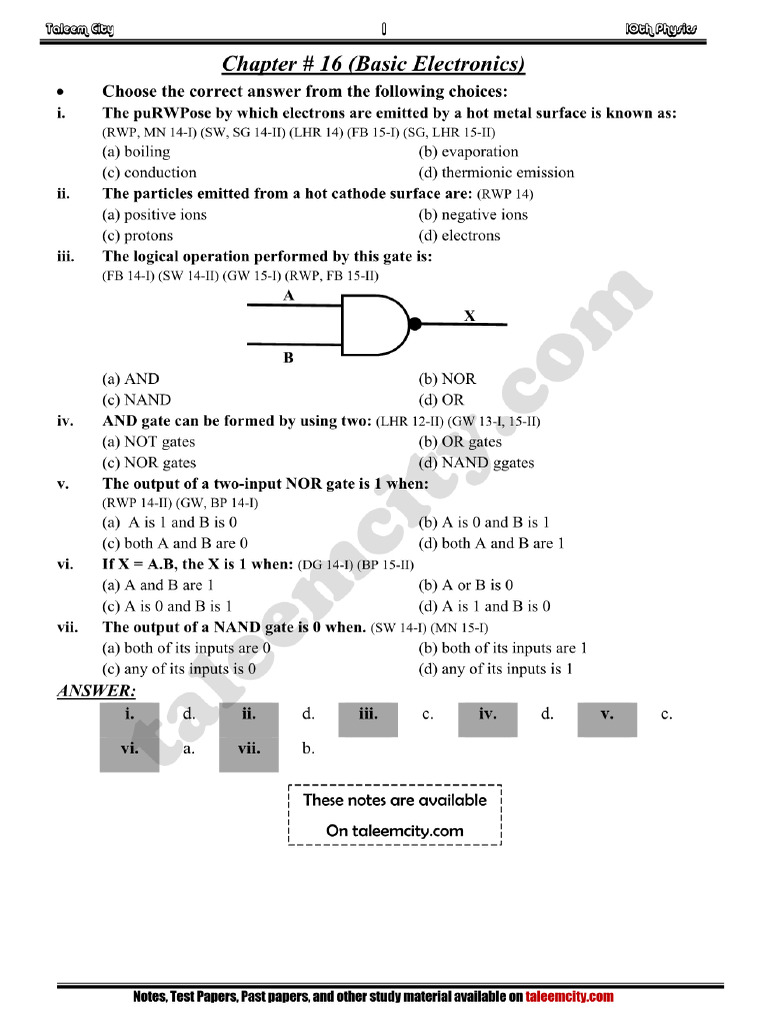 Chapter 16 Physics Class 10 | PDF