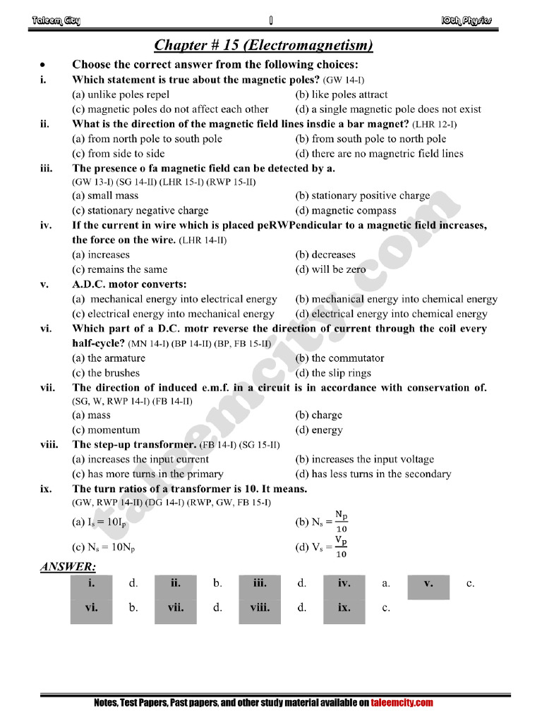 Chapter 15 Physics Class 10 | PDF