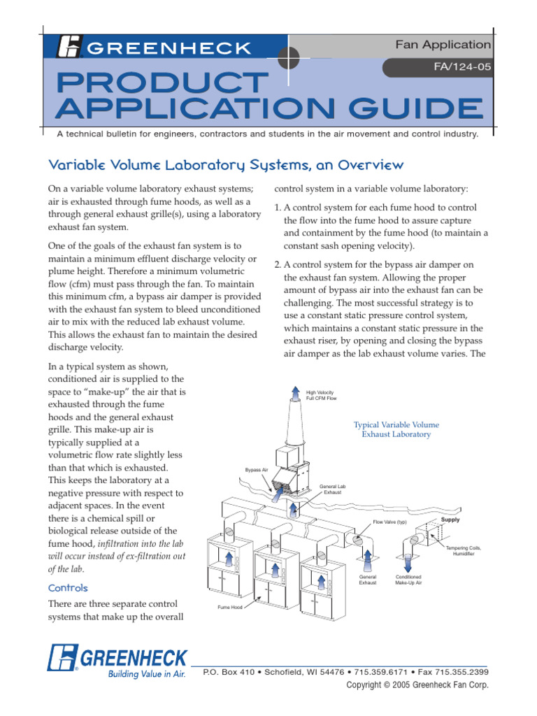 Variable Volume Laboratory Systems, An Overview | PDF | Mechanical ...
