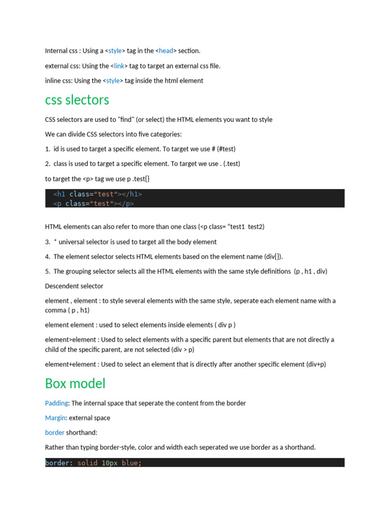 Css Syntax | PDF