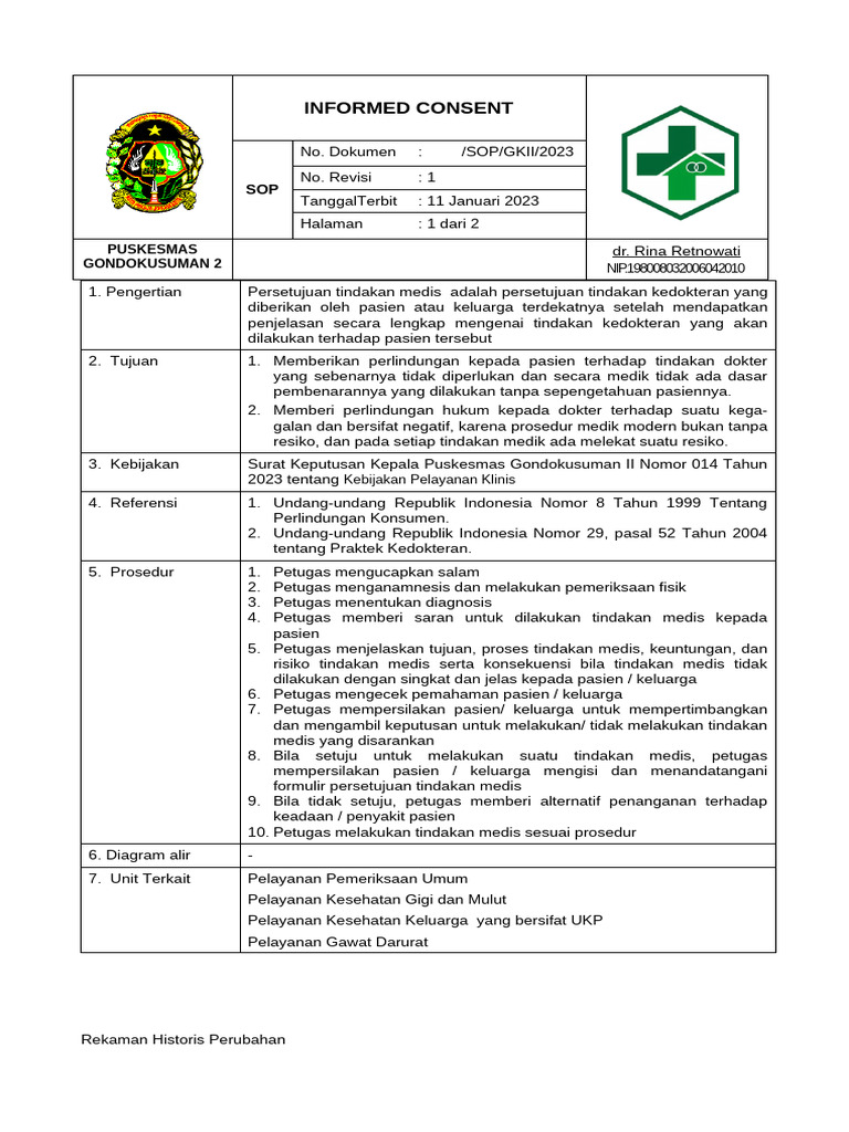 SOP Informed Consent | PDF
