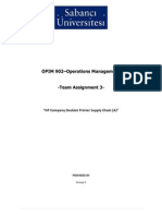 Opim 902-Operations Management - Team Assignment 3-: "HP Company Deskjet Printer Supply Chain (A) "