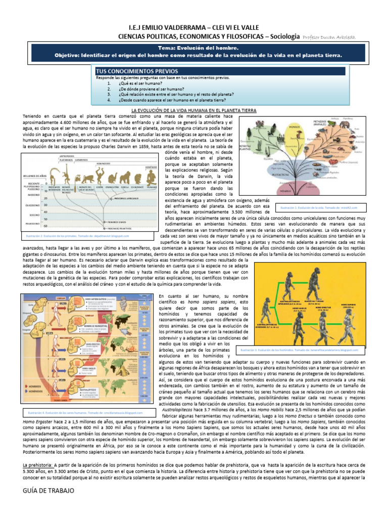 Evolución de La Vida Humana | PDF | Homo | Humano