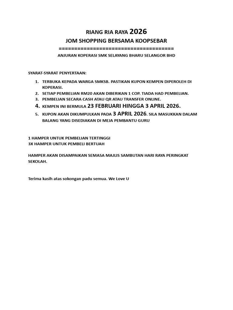 Riang Ria Raya 2026 | PDF