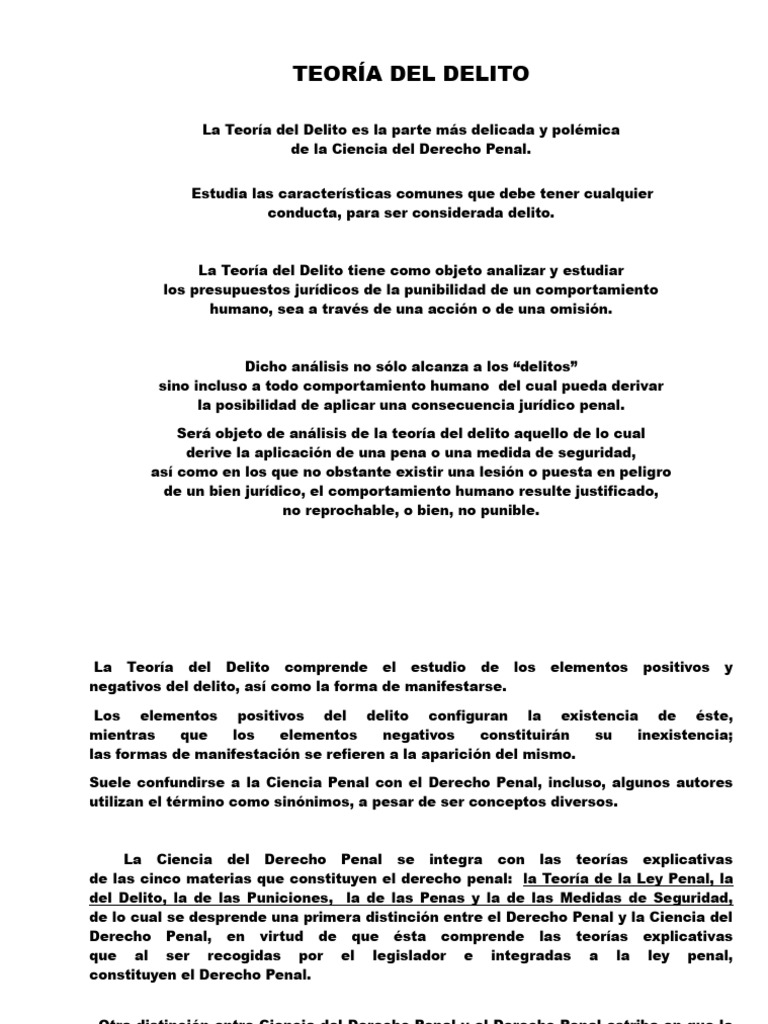 Teoria Del Delito Mapa Conceptual 1-1_editado | PDF | Derecho penal ...