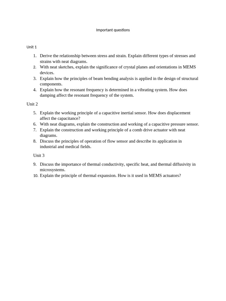 Important Questions | PDF