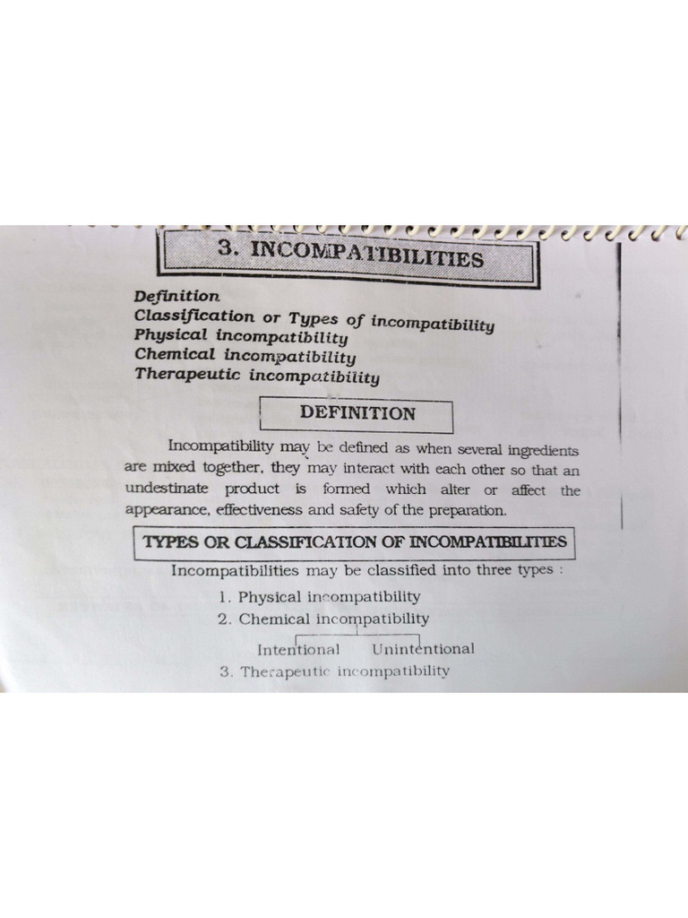 Incompatiblities | PDF