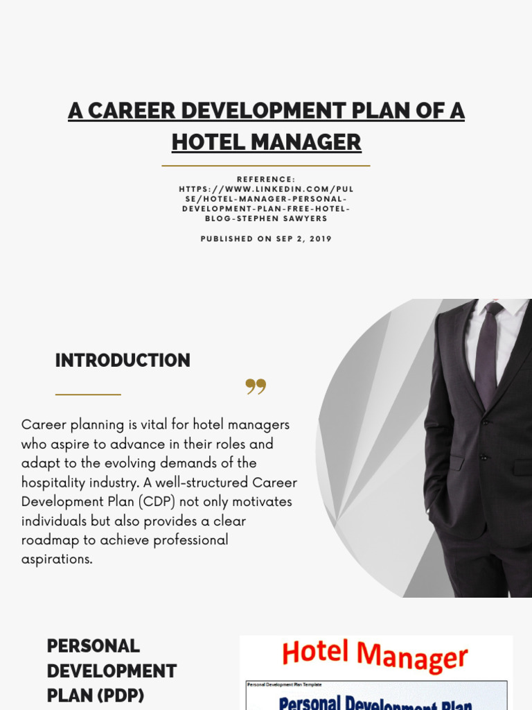 A Career Development Plan of A Hotel Manager | PDF | Mentorship ...