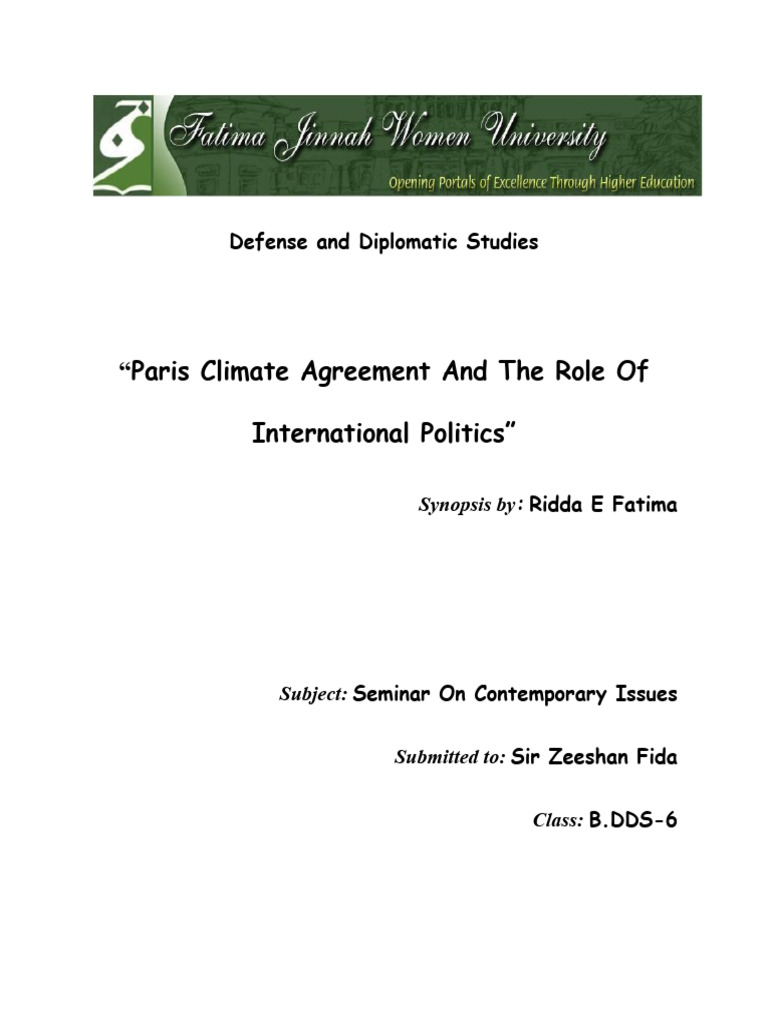 Paris Climate Agreement | PDF | Kyoto Protocol | United Nations ...