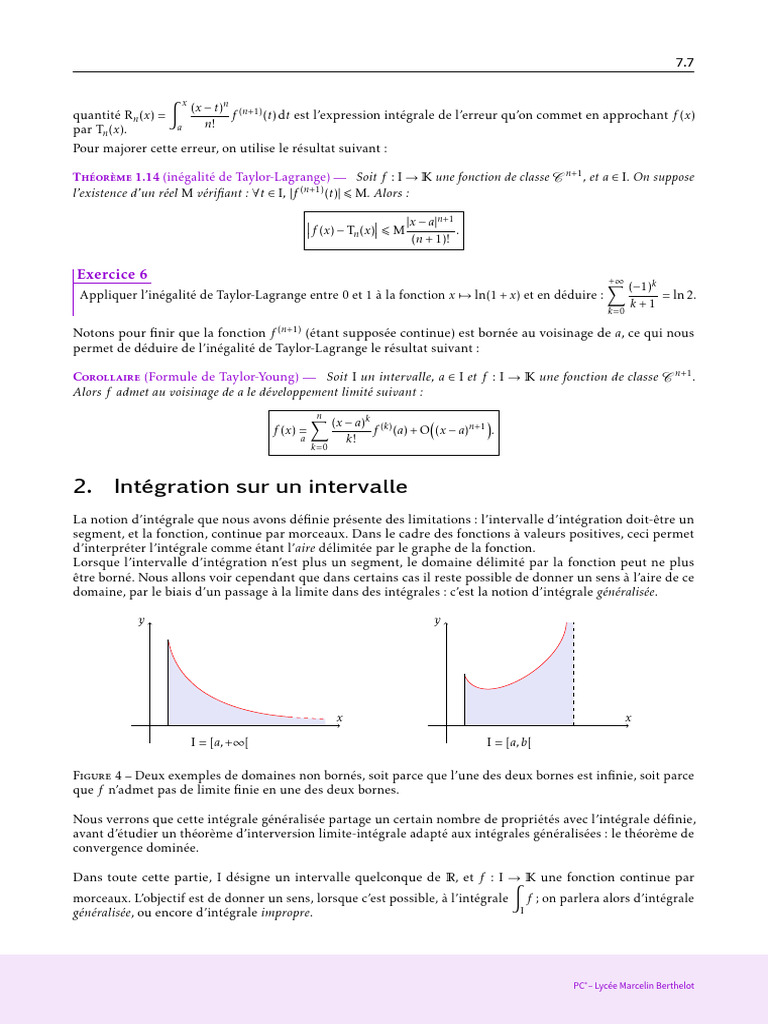 Int Gal Param | PDF | Limite (mathématiques) | Intégral