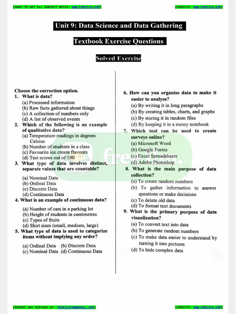 9th Computer New Ch9 Exercise | PDF