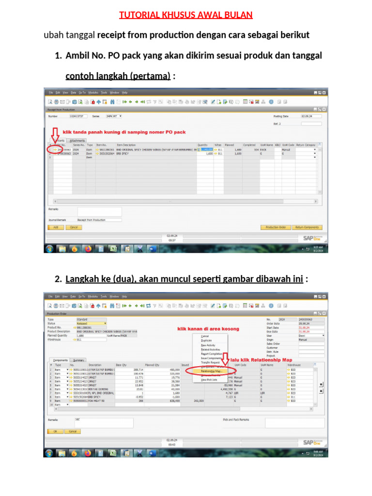 Tutorial Sap Khusus Awal Bulan | PDF