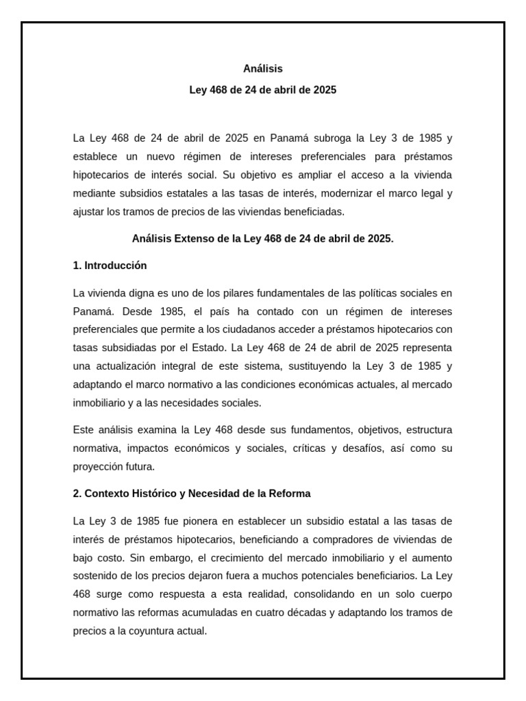 Análisis ley 468 Interes Preferencial | PDF | Subvención | Valoración ...