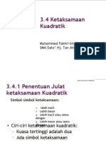 3.4 Ketaksamaan Kuadratik