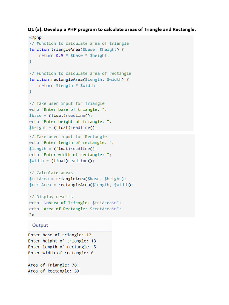 PHP Programs (1-5) | PDF