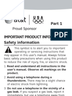 Important Product Information Safety Information