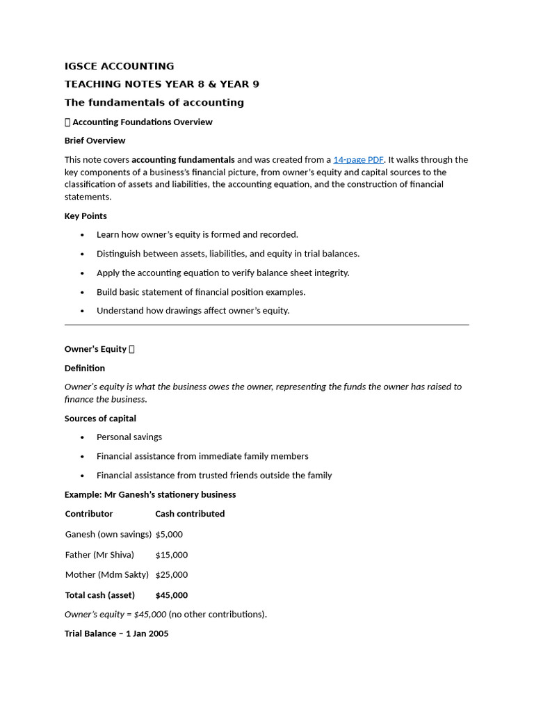 Igsce Accounting Chapter 2 | PDF | Debits And Credits | Equity (Finance)