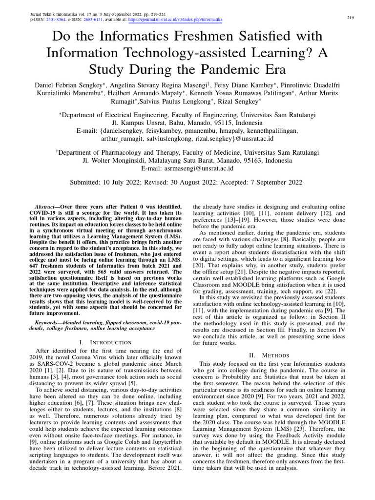Article | PDF | Educational Technology | P Value