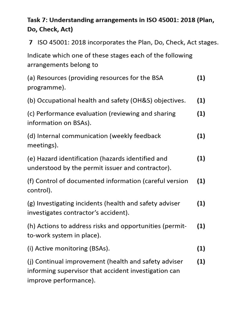 PDCA Question + Answer 0 | PDF | Occupational Safety And Health | Safety
