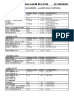 Mmesas de Examenes Sec Superior Agosto 2012