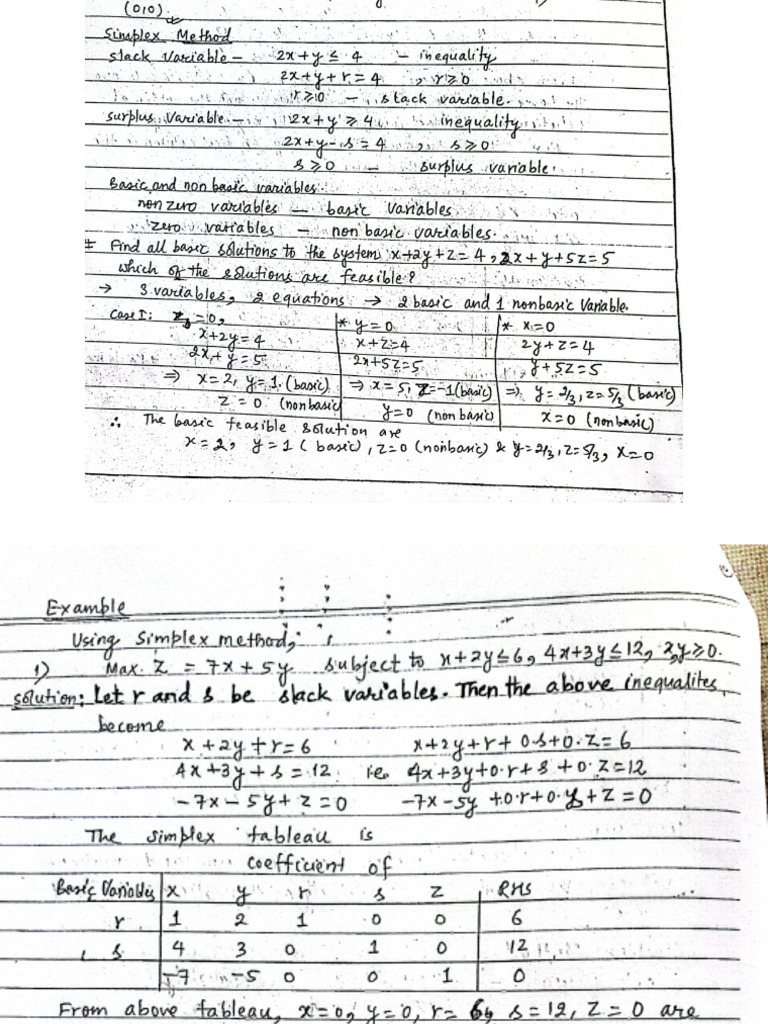 Simplex Method | PDF