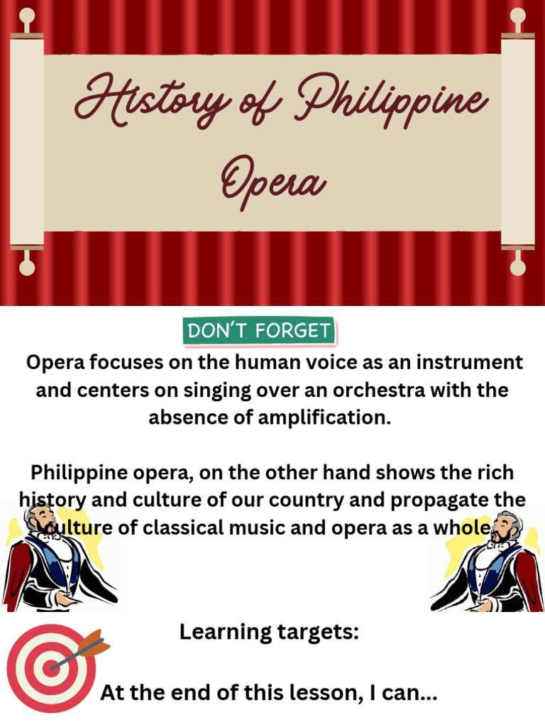 History of Philippine Opera | PDF | Opera | Performing Arts