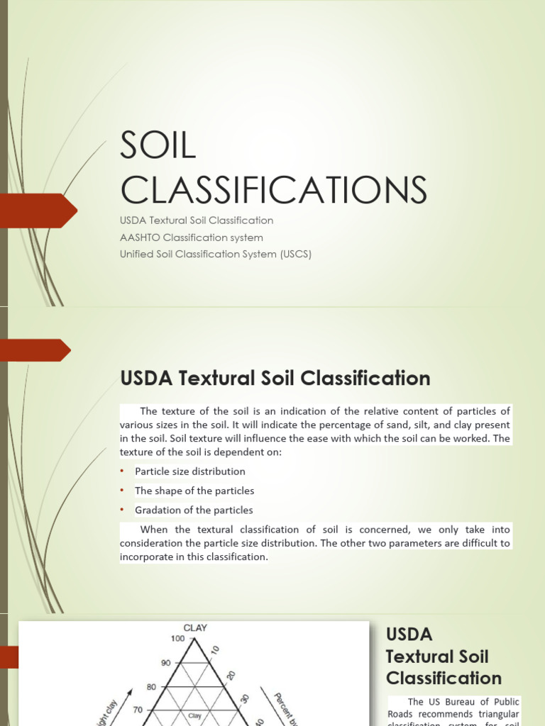 Soil Classifications | PDF | Horticulture | Natural Materials