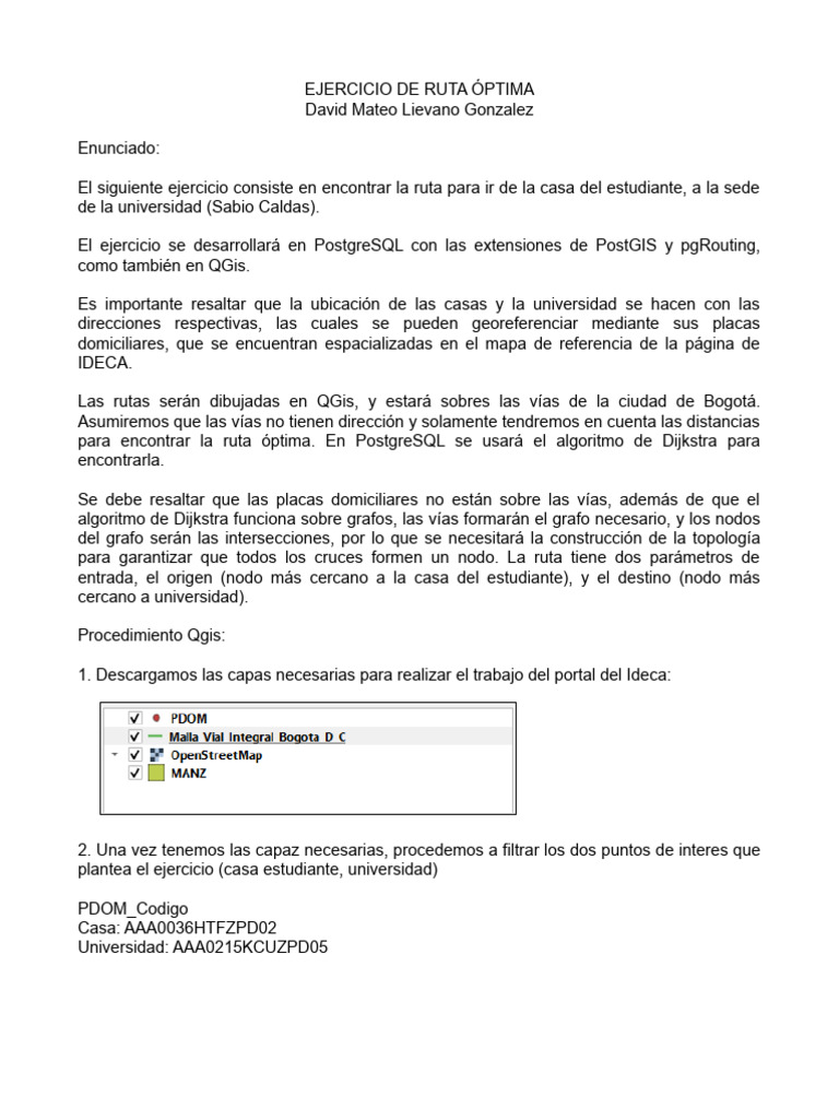 Ruta Optima David Lievano | PDF | Combinatoria | Matemáticas discretas