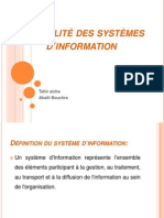 La Qualite Des Systemes D'information