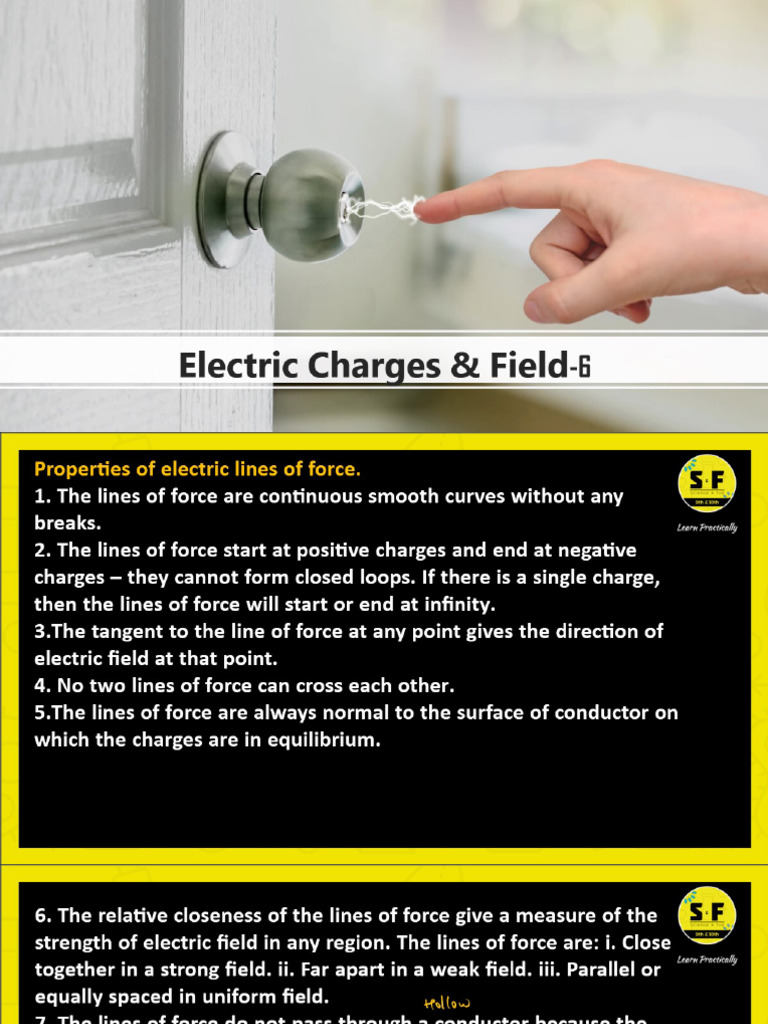 Electric Charges and Fields Lec 6 | PDF