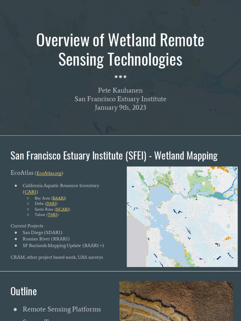 Overview of Wetland Remote Sensing Technologies - SFEI Jan 2023 | PDF ...