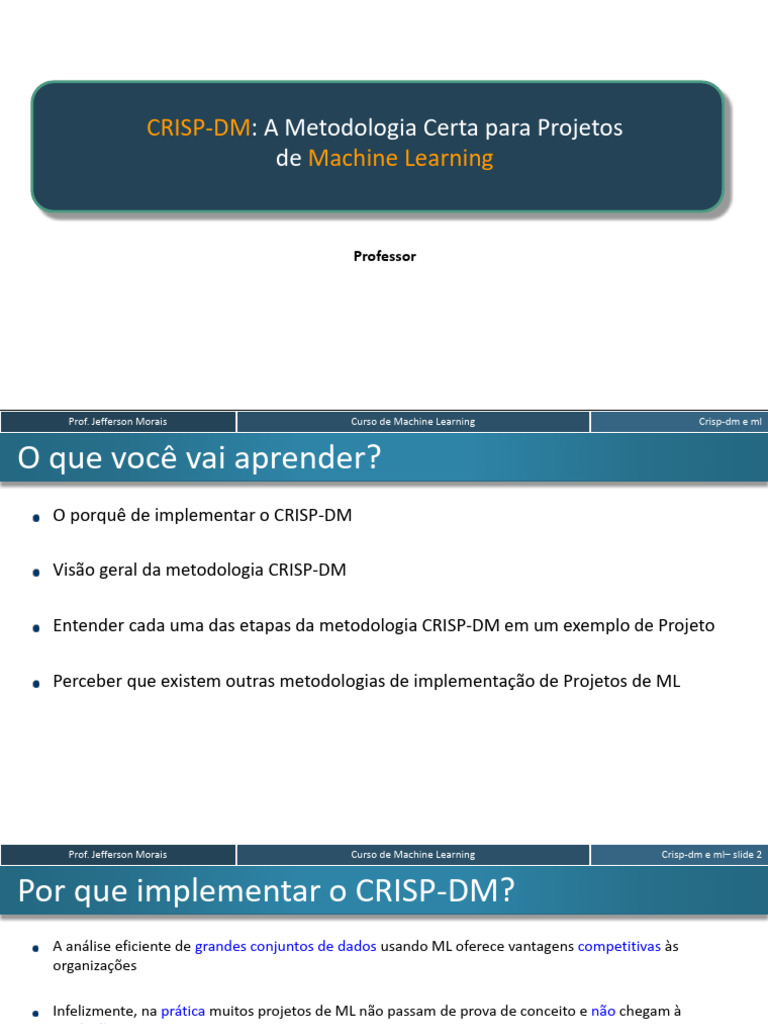 Aprendizado de Maquina - Metodologia CRISP-DM | PDF | Aprendizado de ...