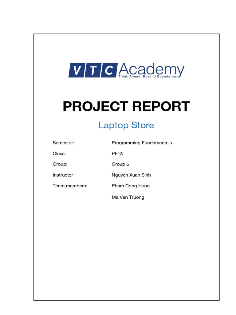 Project Report (Programming Fundamentals) - En-Sample | PDF | User ...
