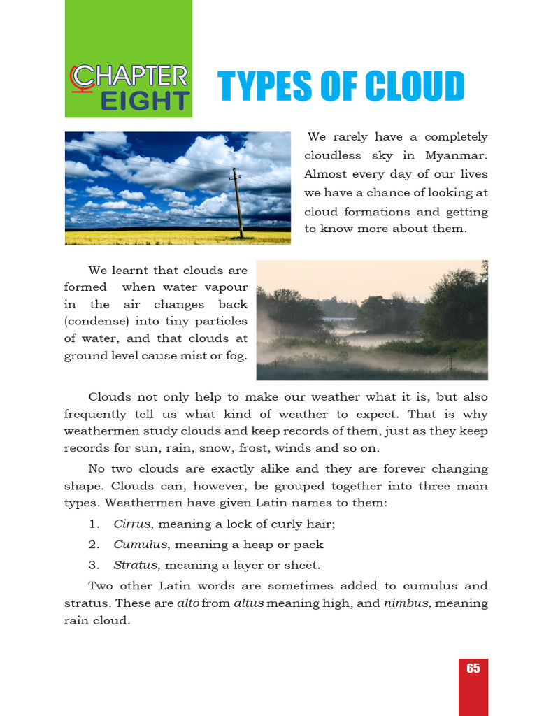 Chapter 8 Types of Clouds | PDF | Cloud | Sky