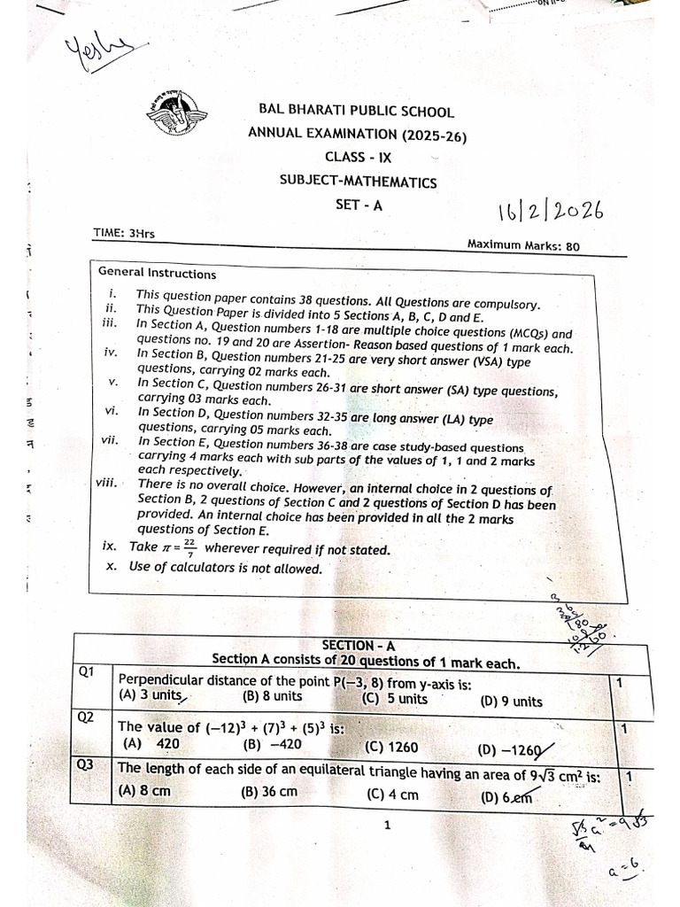 Bal Bharti Class 9 Math's | PDF